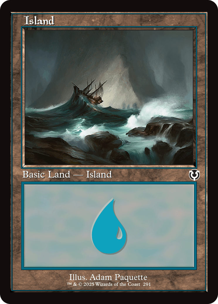 Island (291) - Foil - Retro Frame